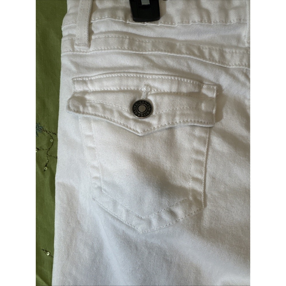 Canyon River Blues Women's Cropped Jeans White travel vaction cotton blend 6 - Picture 4 of 5